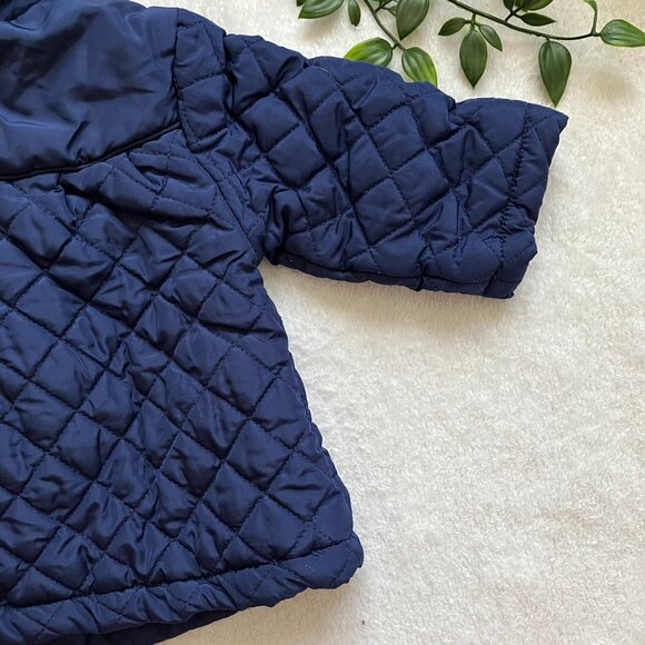 First Impressions 3-6M Navy Quilted Jacket 100% Cotton Lined EUC Baby - Picture 13 of 16